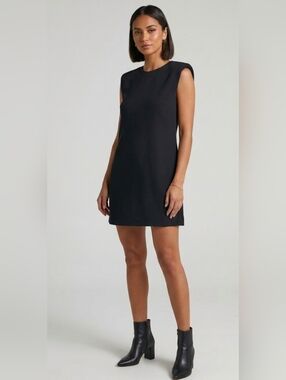 Zara Shoulder Pad Sleeveless Mini Dress Size M